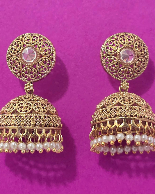 Gold plated jhumki