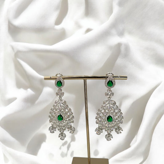 Silver American Diamond earrings