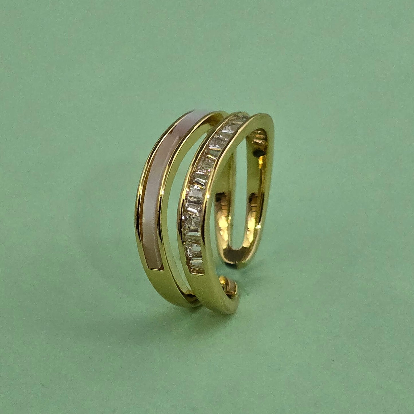 Gold plated American Diamond ring
