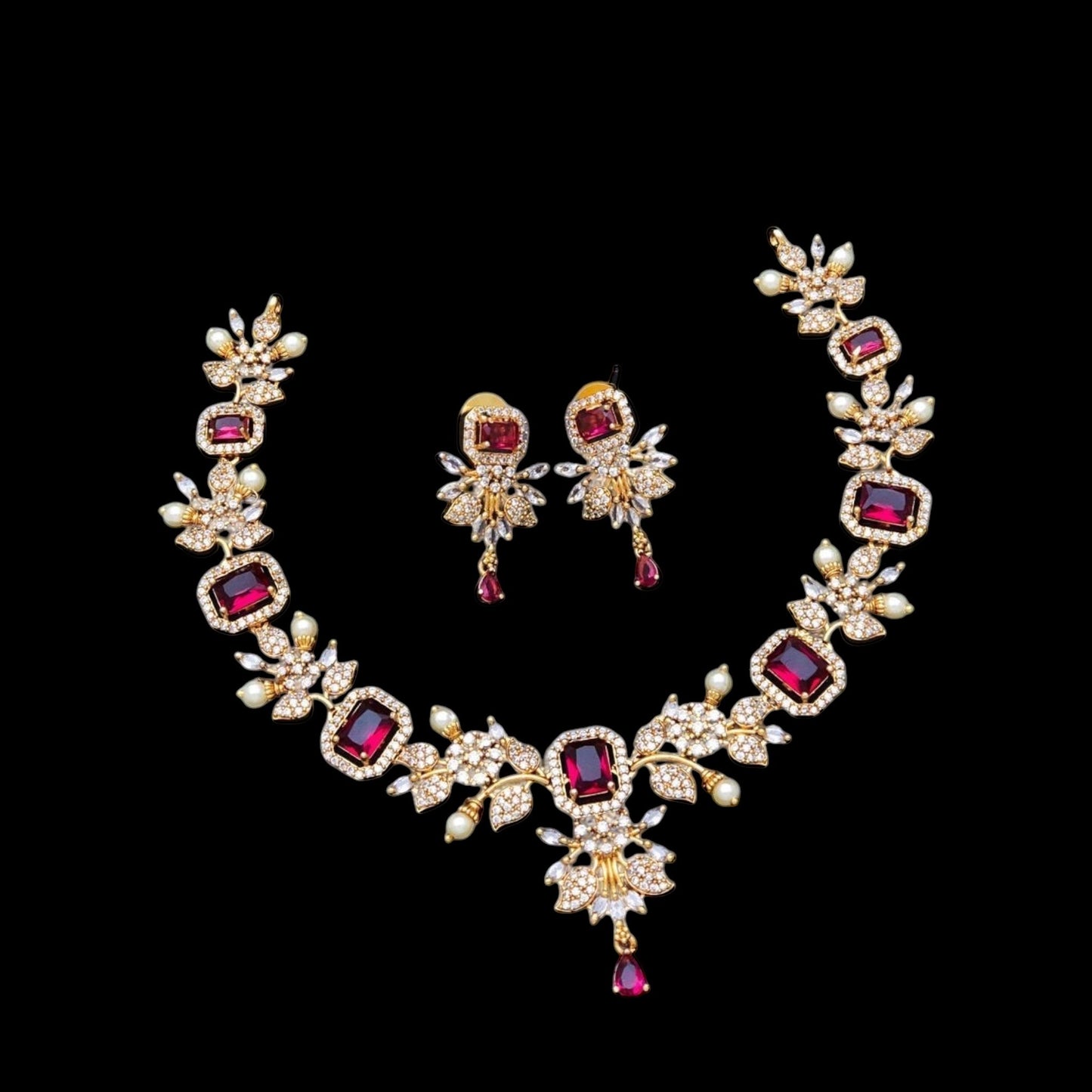 Flower AD necklace set