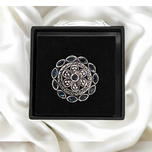 Silver oxidized ring