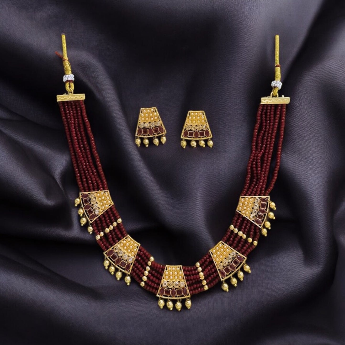 Mala necklace with gold plating