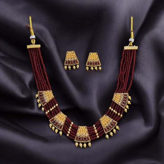 Mala necklace with gold plating