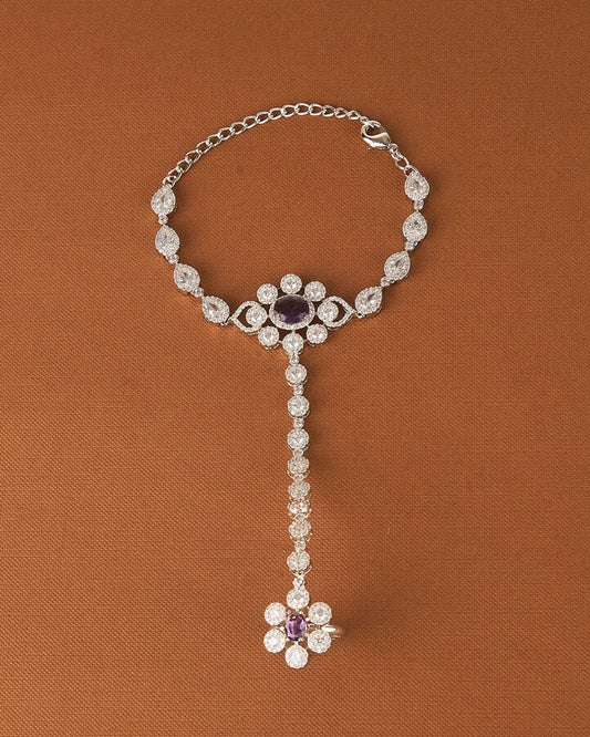 Silver plated American Diamond hathful