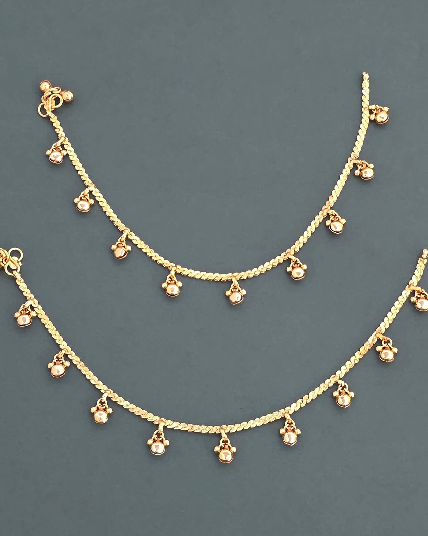 Gold plated anklets