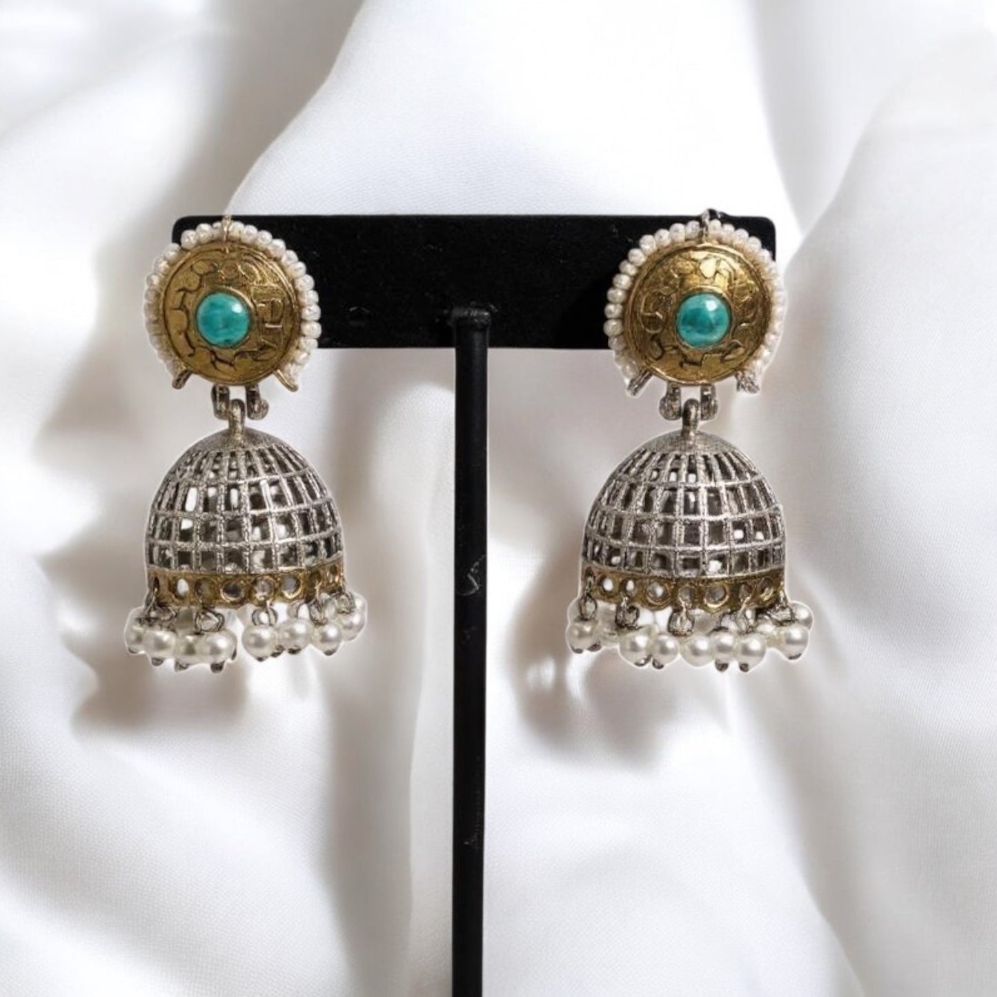 German silver 2tone jhumki