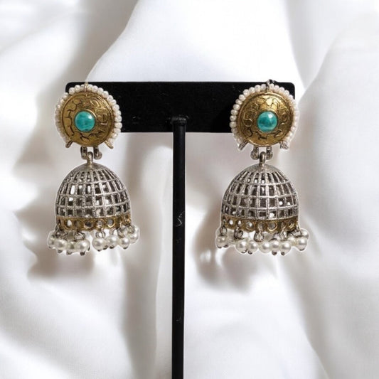 German silver 2tone jhumki