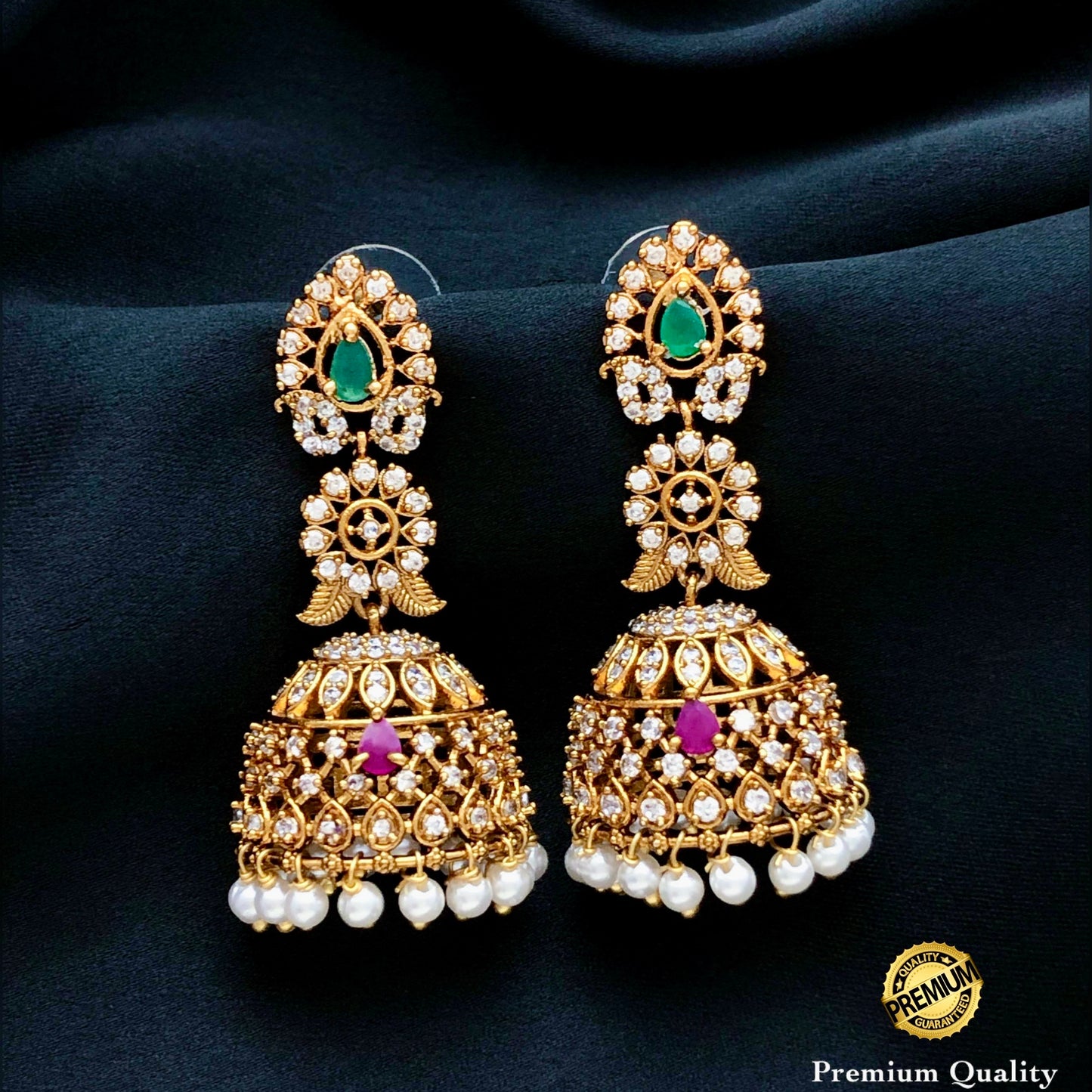 Gold plated AD jhumki
