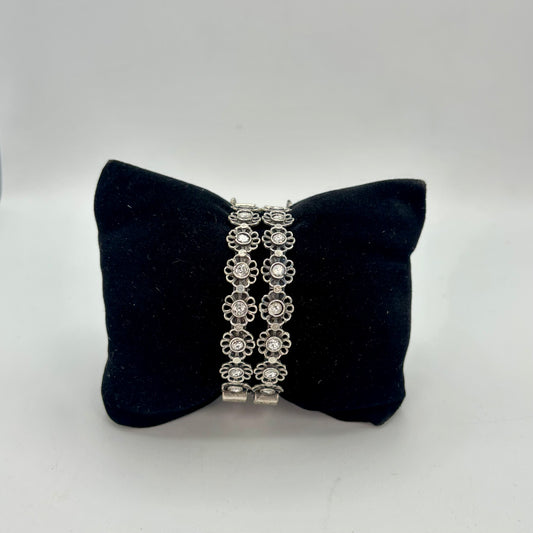 Silver oxidized openable bangles/kadas