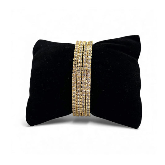 Gold plated Cz bangles