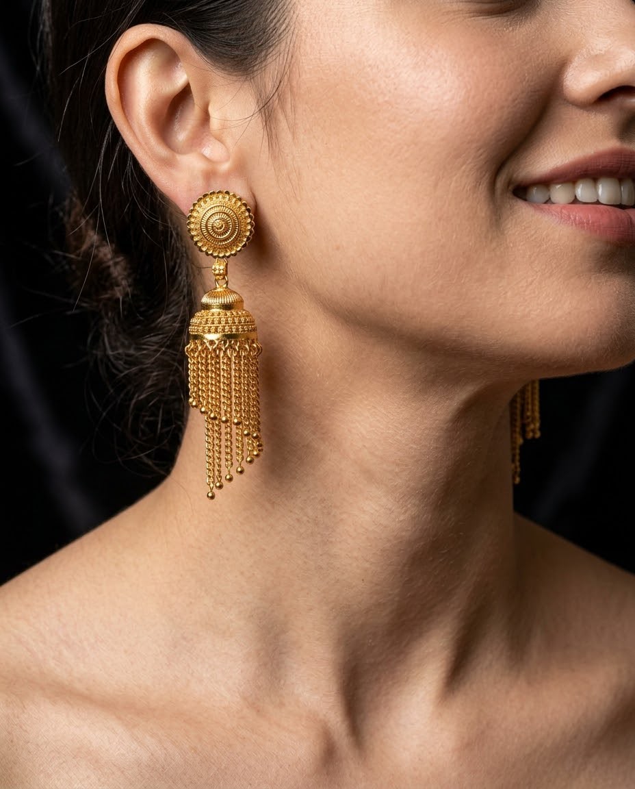 Gold plated jhumki