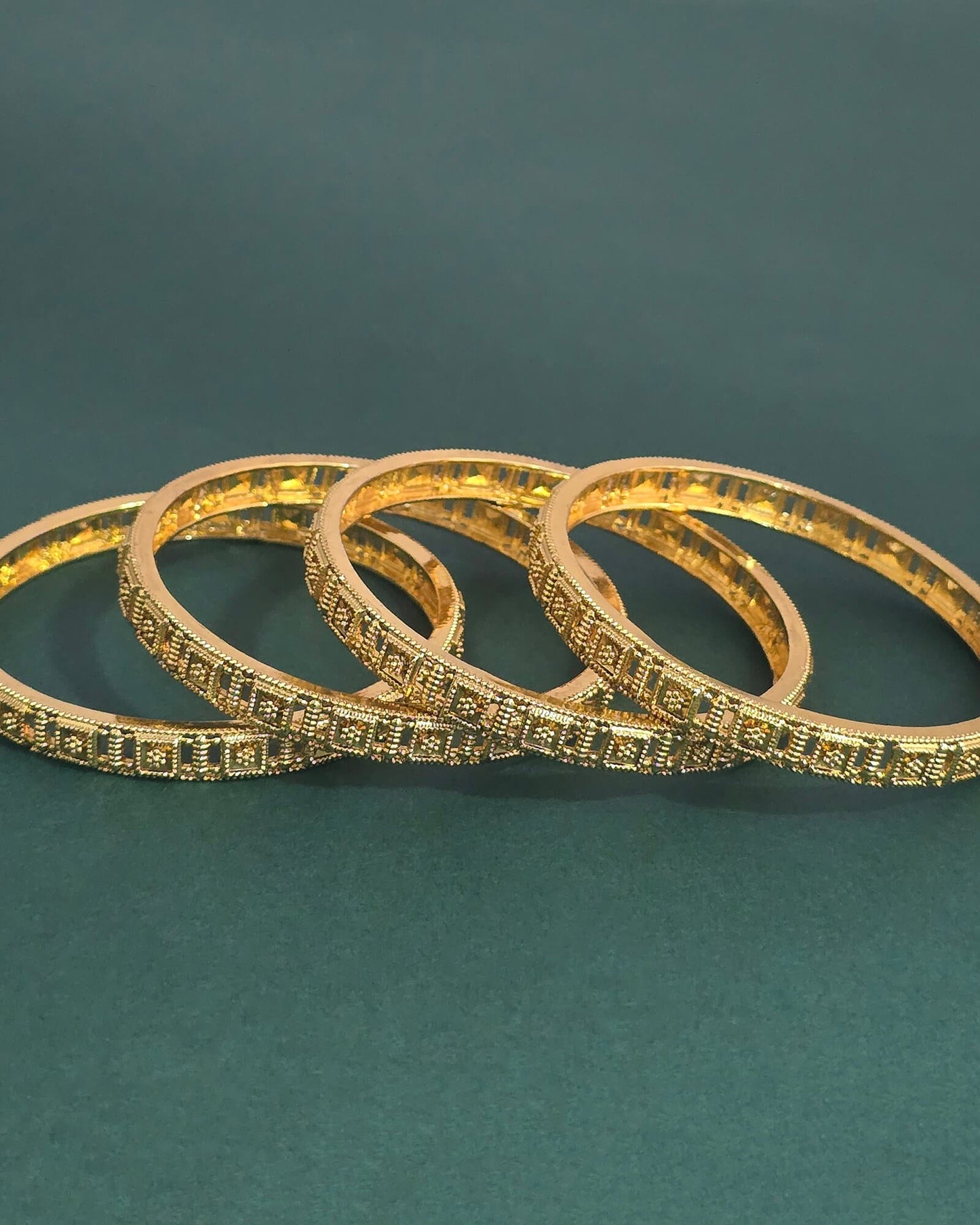 Gold plated bangles