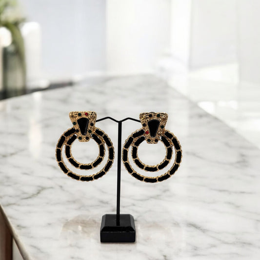 Gold plated big earrings/chandbali