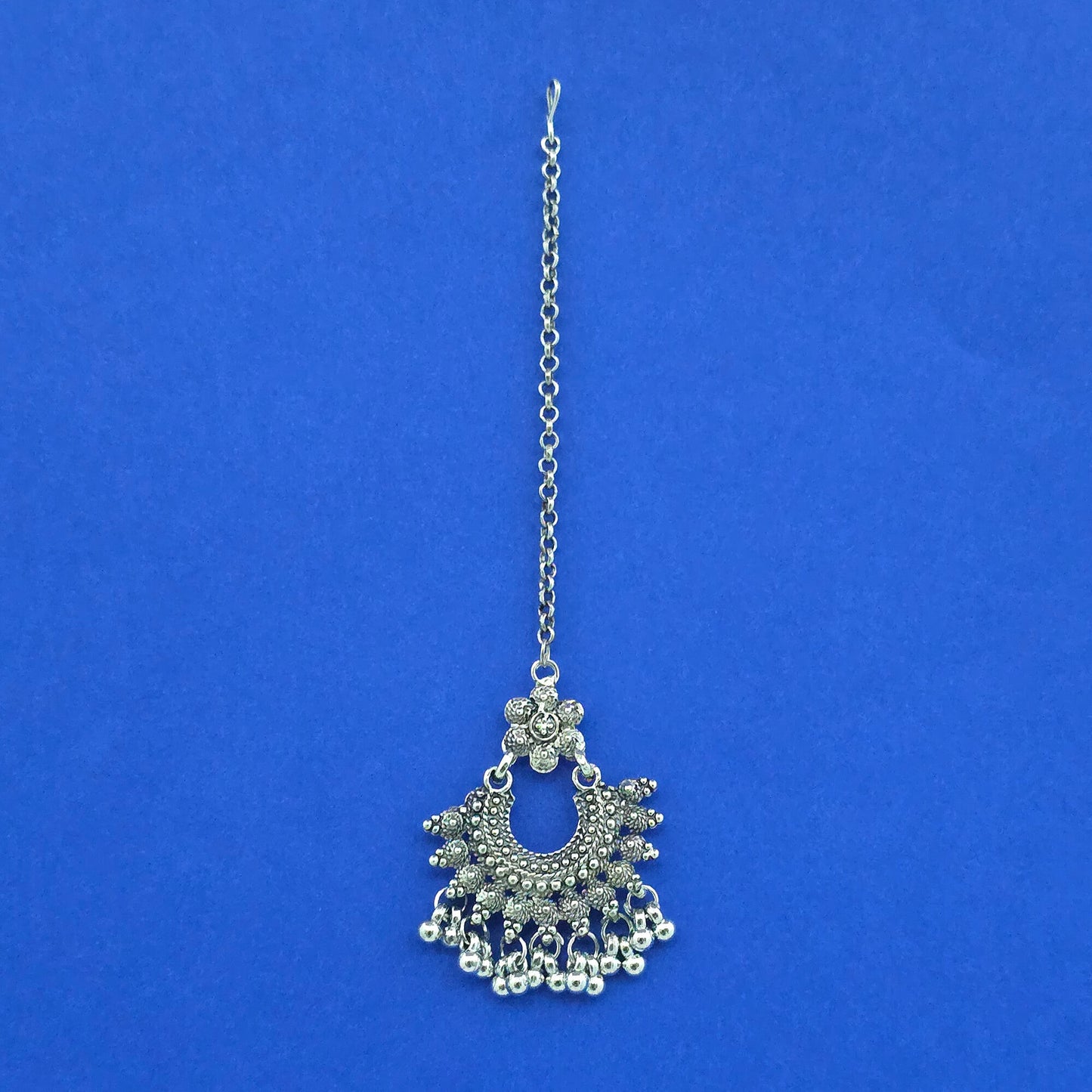 Antique silver matha tikka