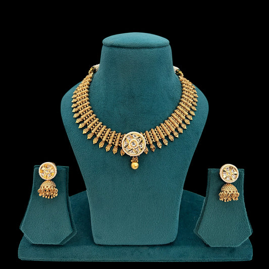 Gold plated necklace set