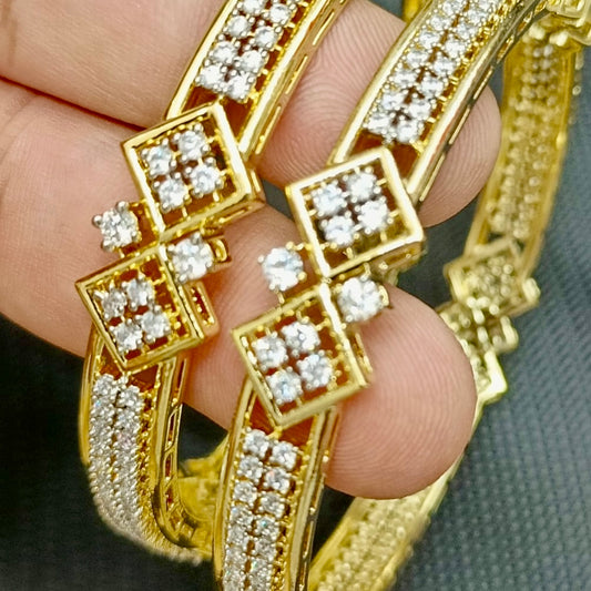 Gold plated Cz bangles