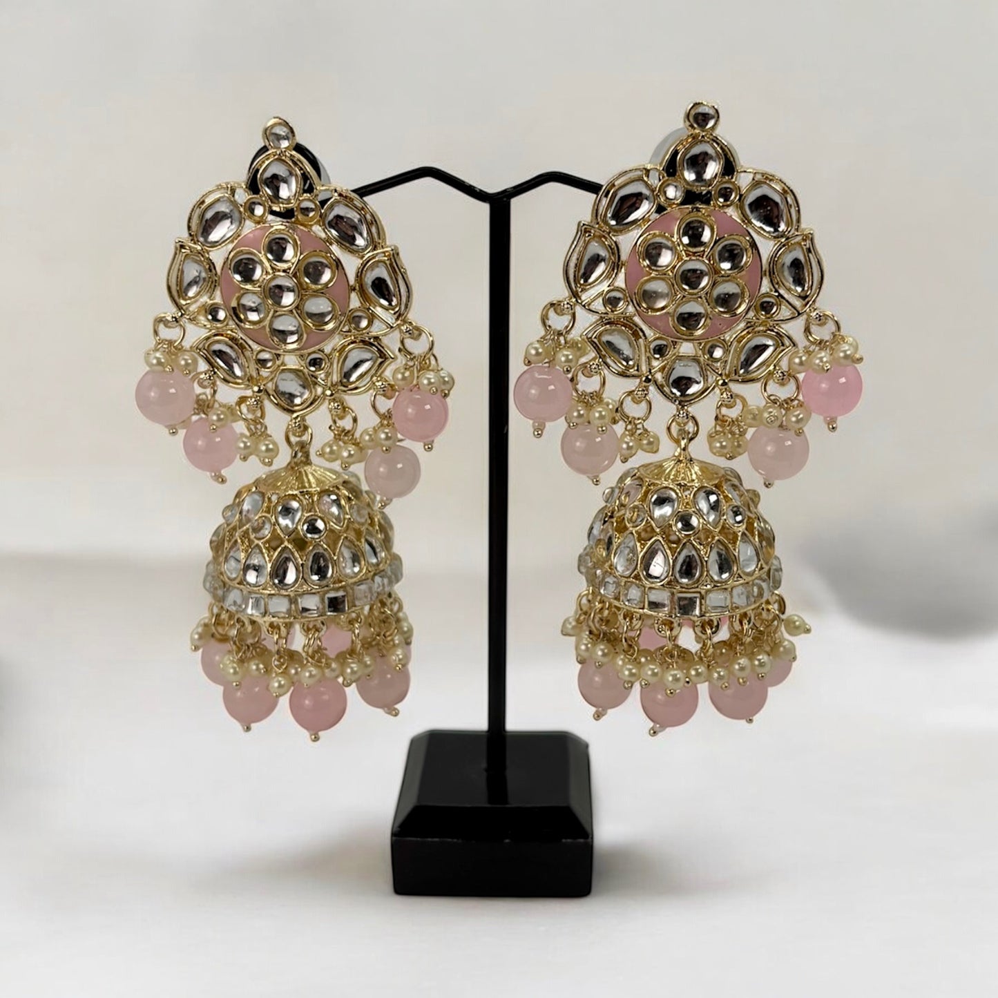 Gold plated Kundan jhumki
