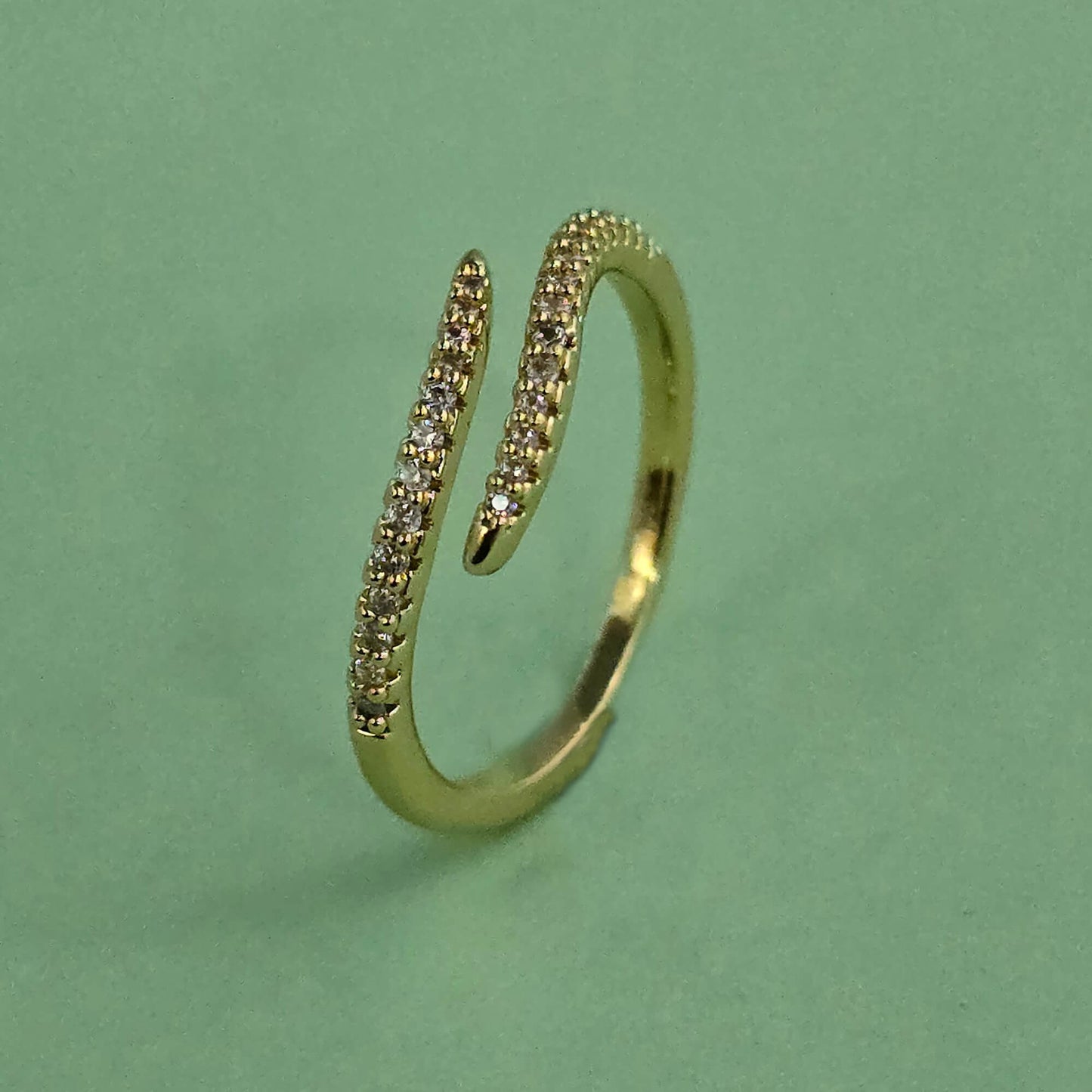 Gold plated American Diamond ring