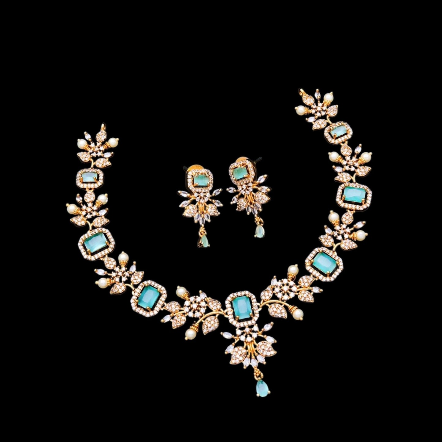 Flower AD necklace set