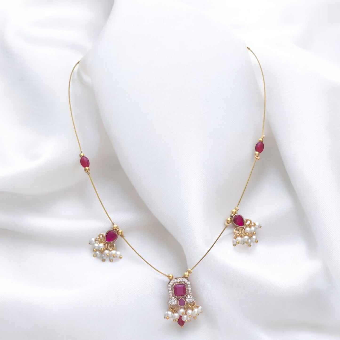 Gold plated invisible necklace