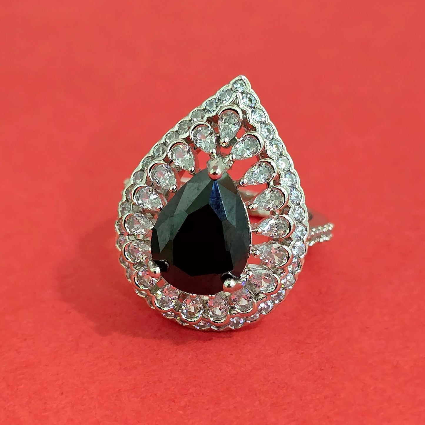 Silver American Diamond ring
