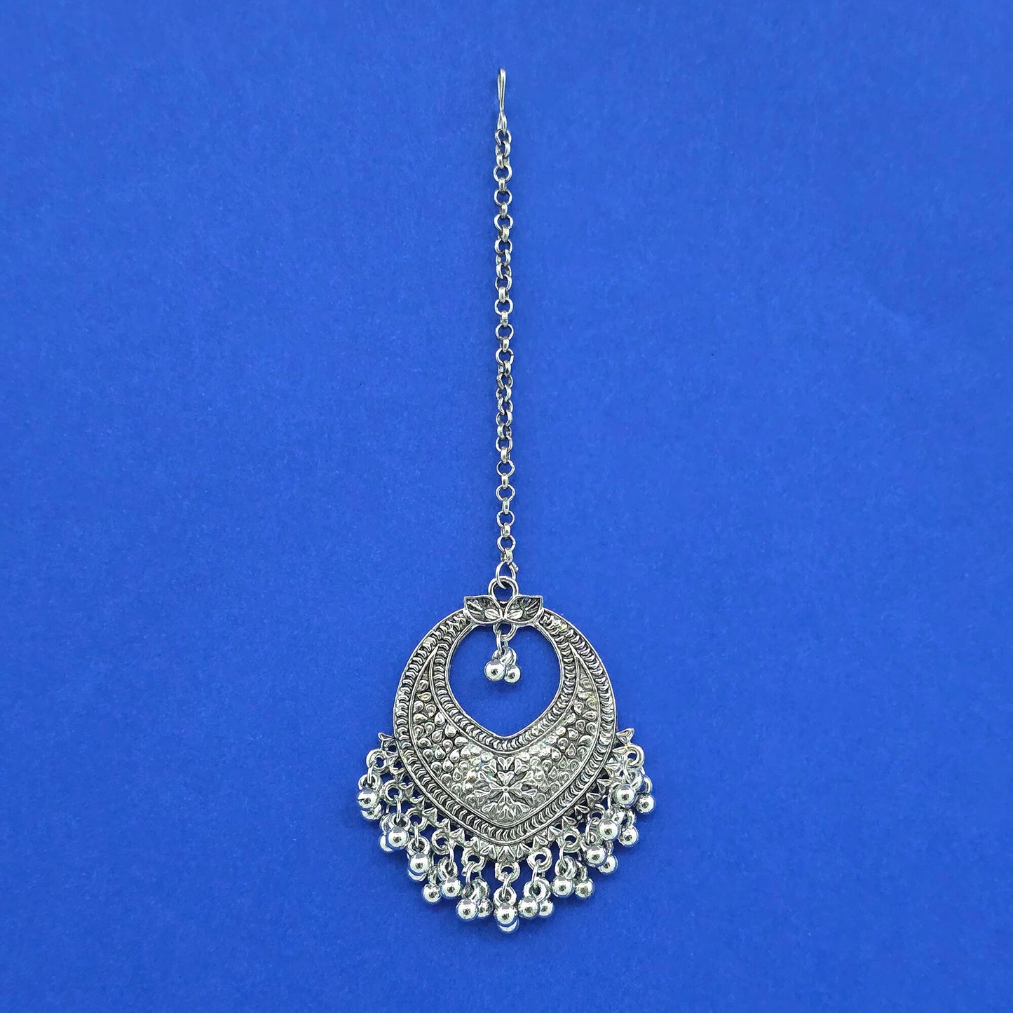 Antique silver matha tikka