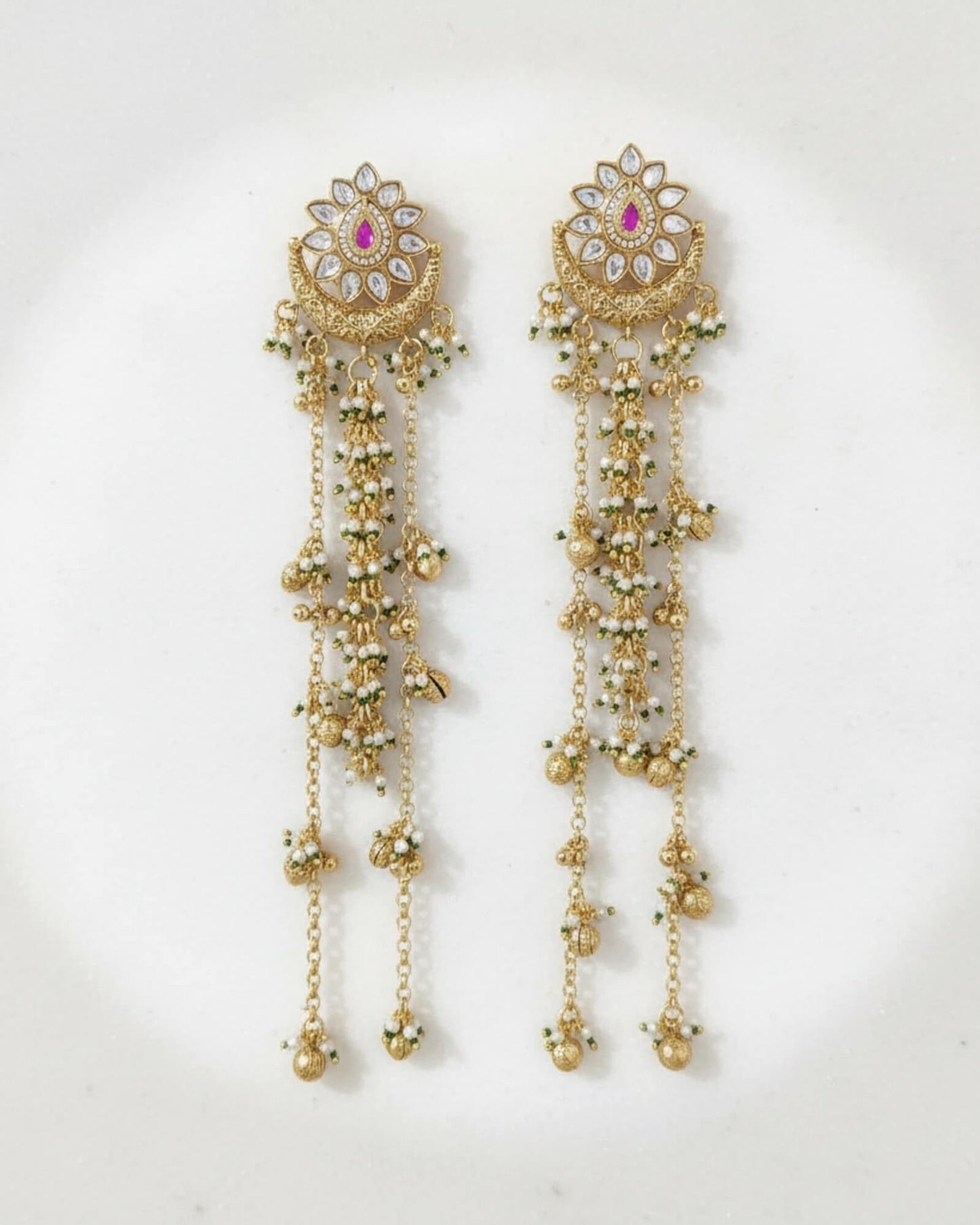 Gold plated Kashmiri earrings
