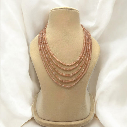 Beige color long mala/necklace