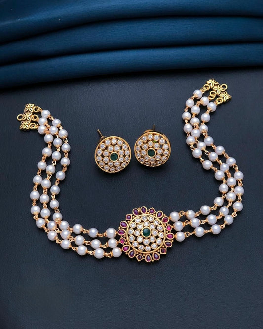 Gold plated choker set