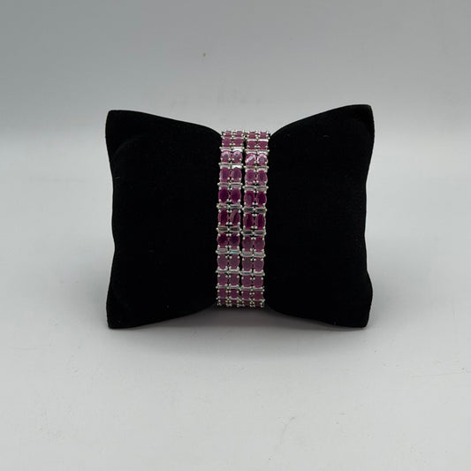 Silver plated American Diamond bangles