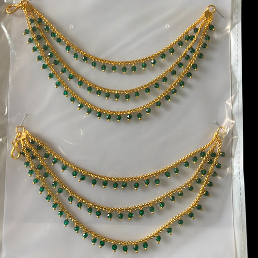 Gold plated ear chain