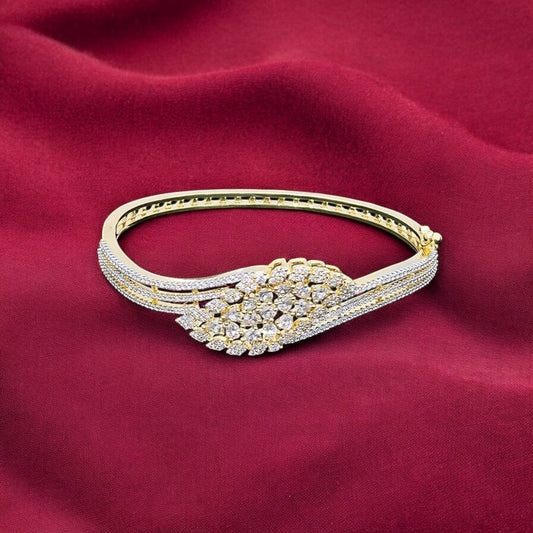 Gold plated American Diamond openable bracelet