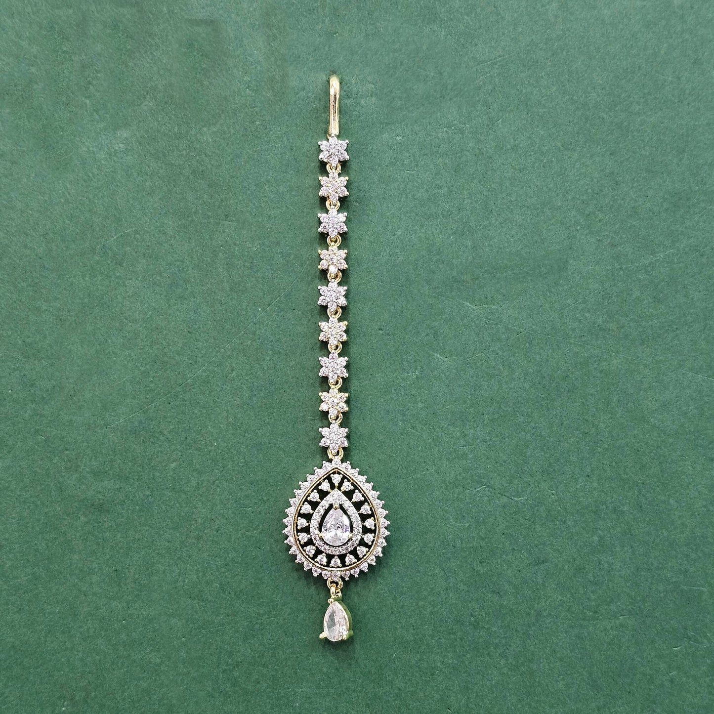 American Diamond tikka with 2tone plating