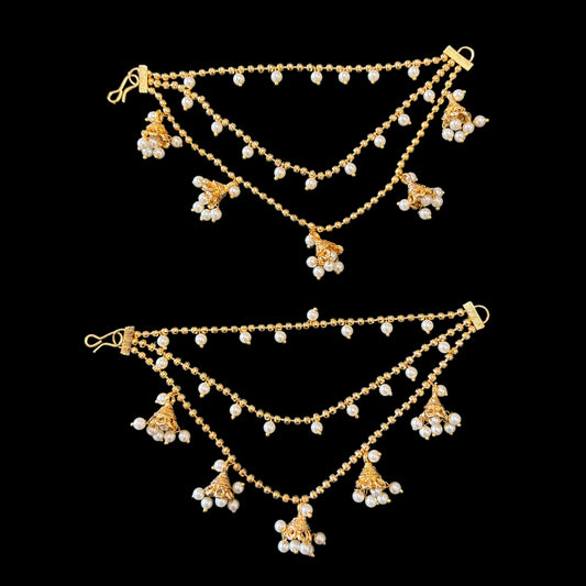 Gold plated ear chain