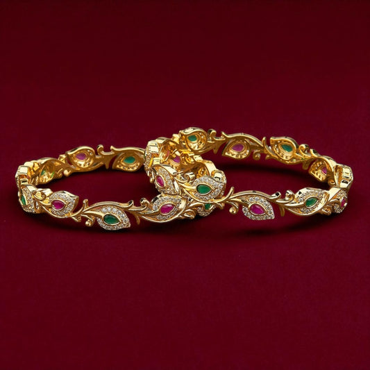 Gold plated American Diamond bangles