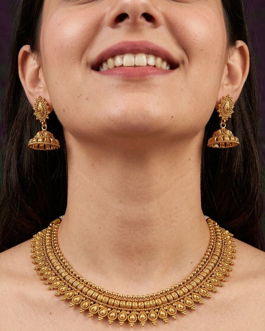 Gold plated necklace set