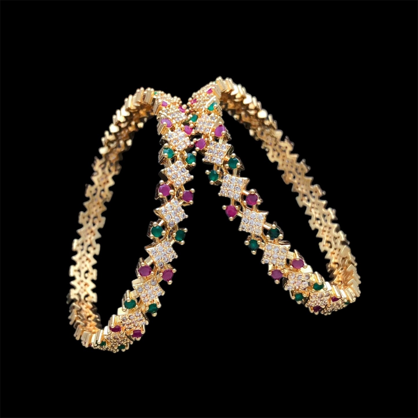Gold plated bangles