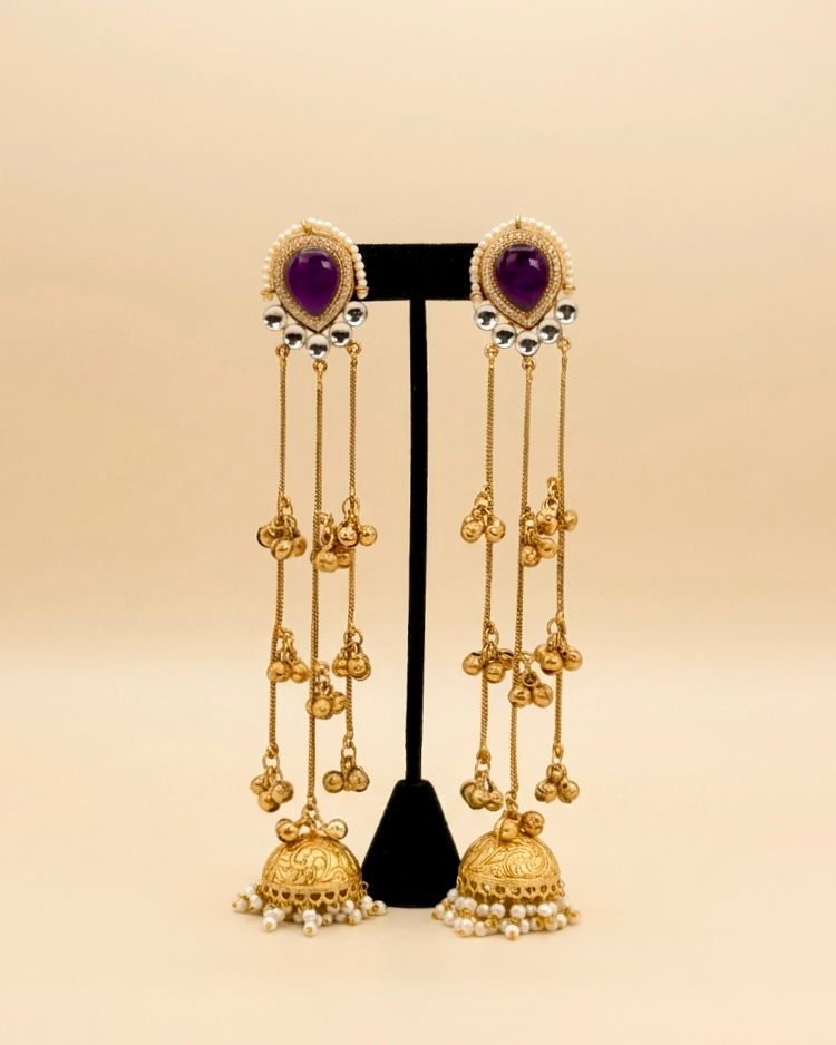 Gold plated Kashmiri jhumki