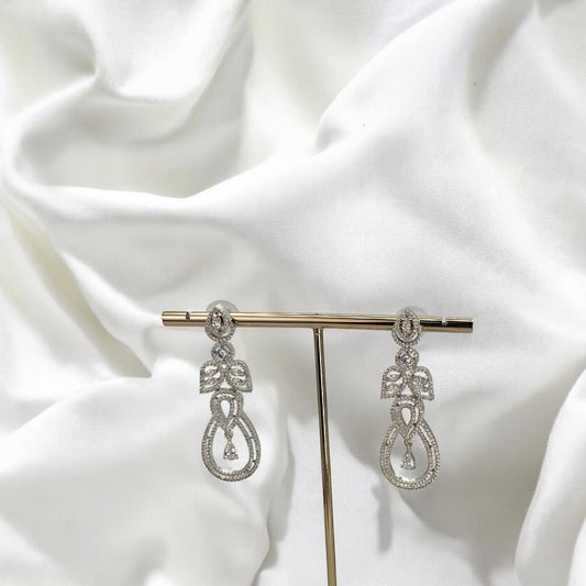 Silver American Diamond earrings