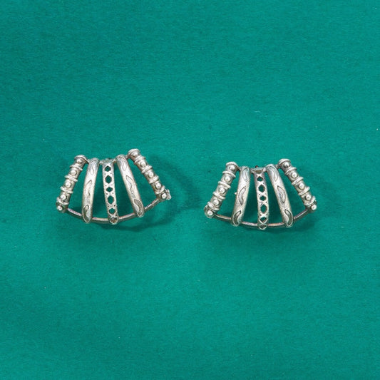 Silver oxidized earrings