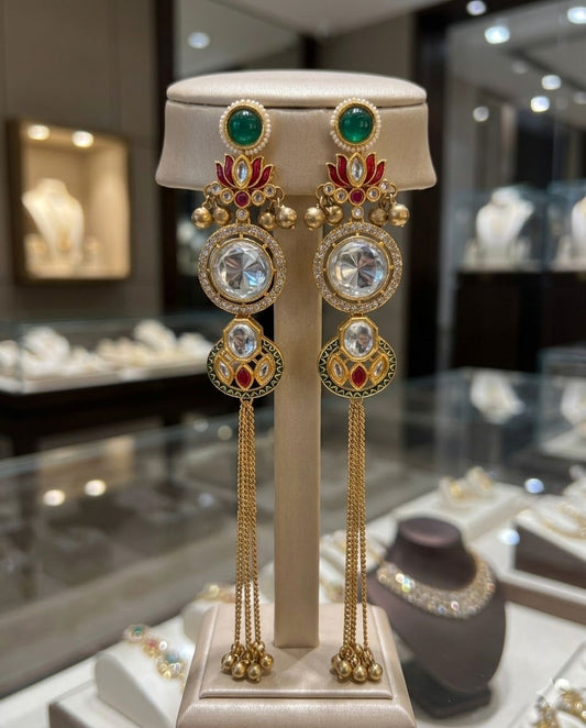Gold plated Kashmiri earrings