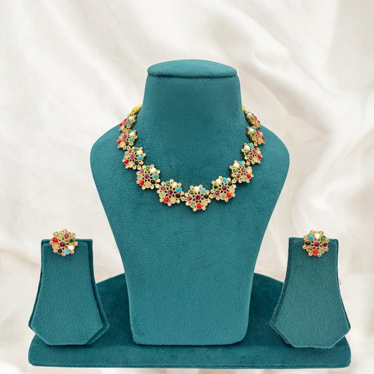 Navratan necklace set
