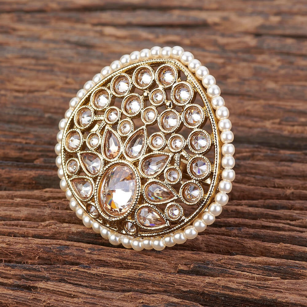 Mehndi plated adjustable ring