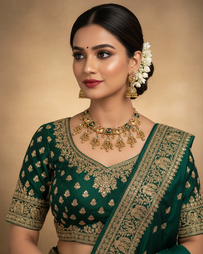 Gold plated heritage necklace set