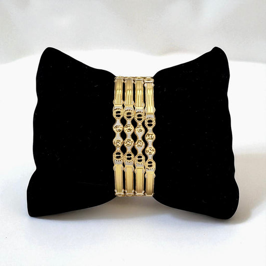 2tone gold plated bangles