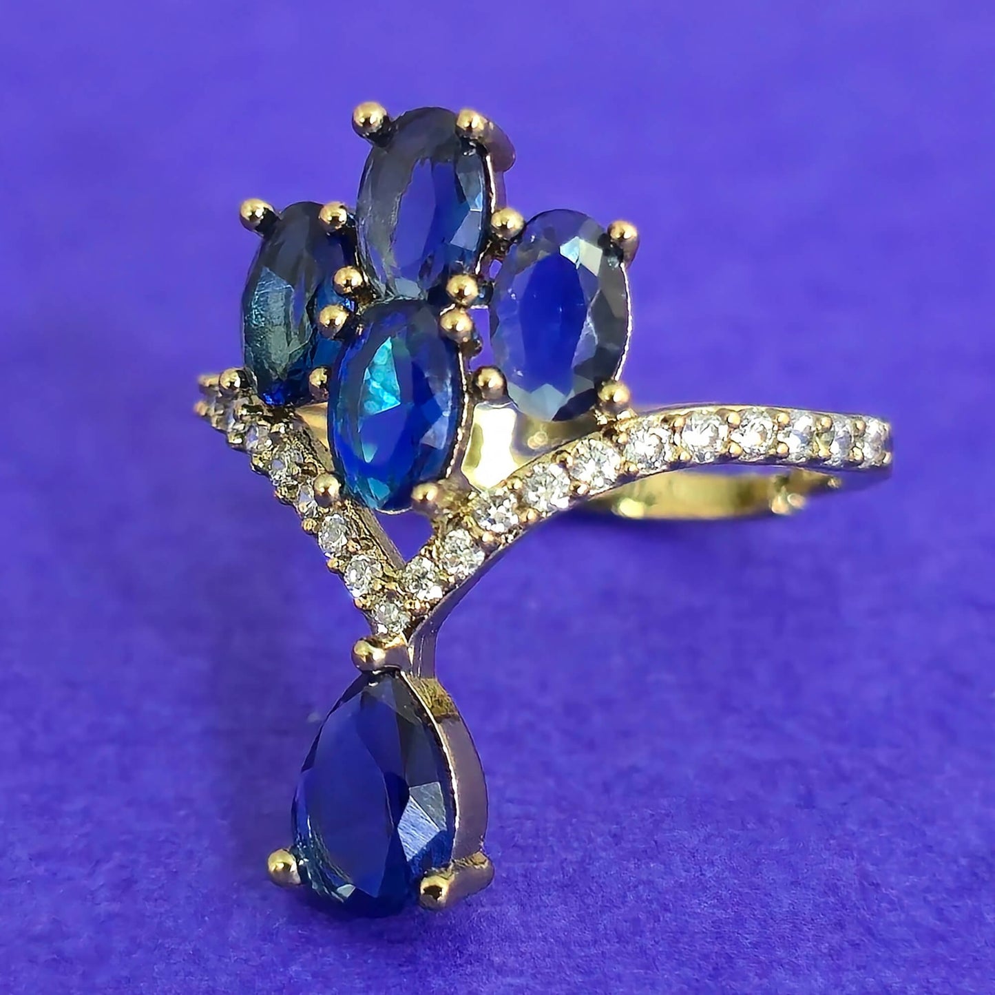Gold plated American Diamond rings