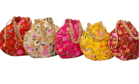 Embroidered with sequins potli