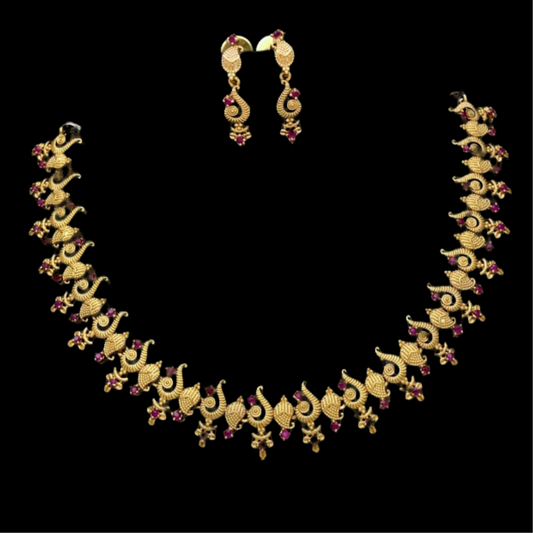 Gold plated AD necklace set