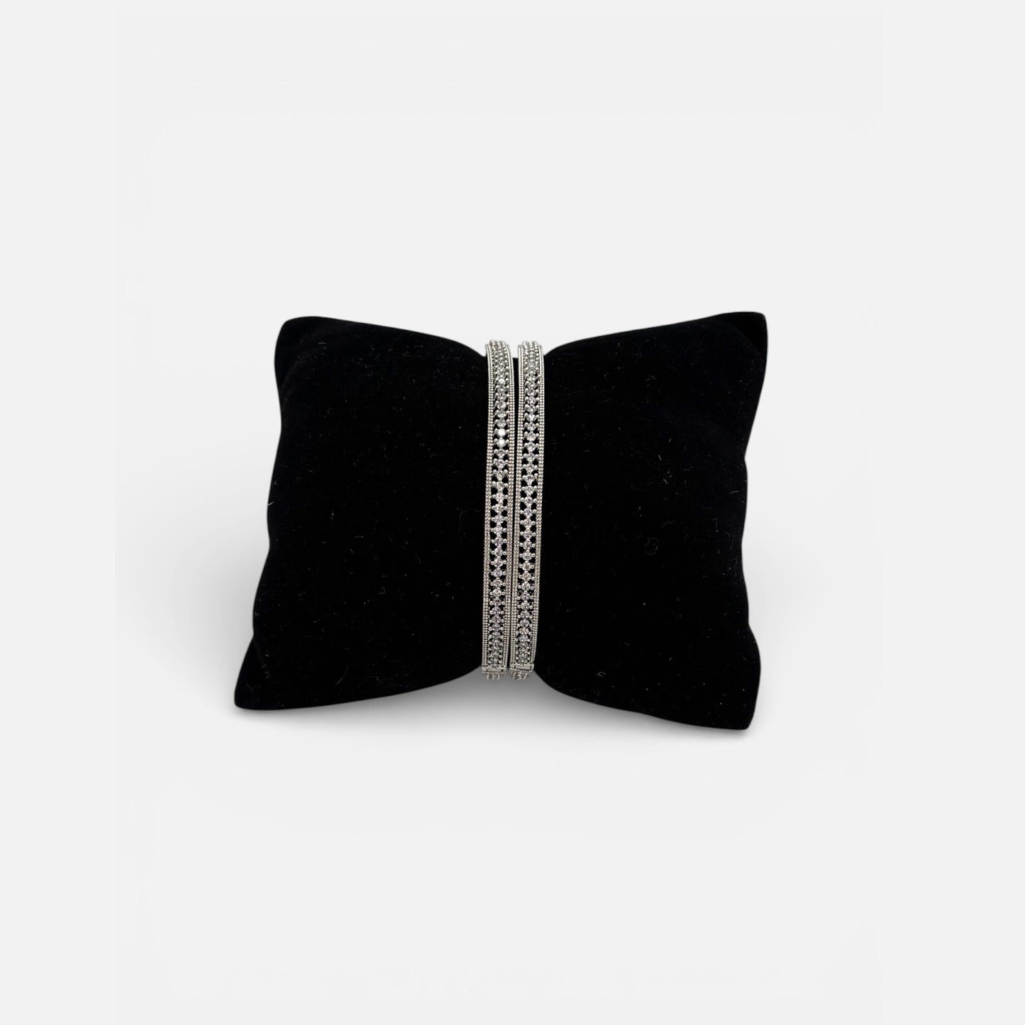 American Diamond silver openable bangles