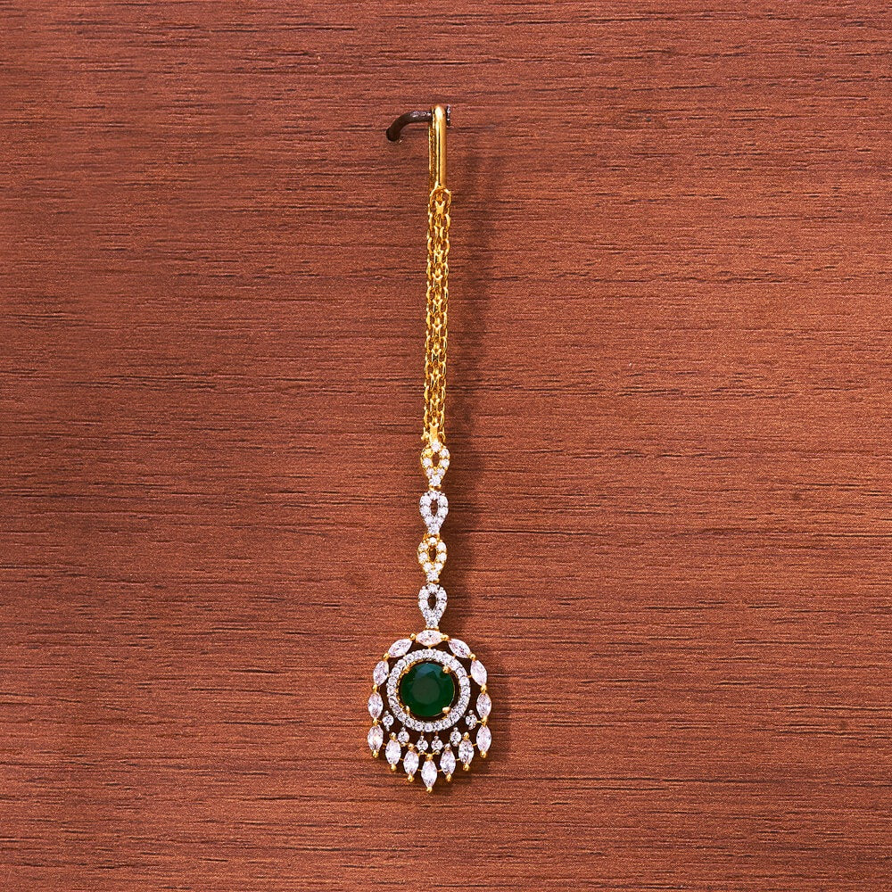 2tone plated American Diamond matha tikka